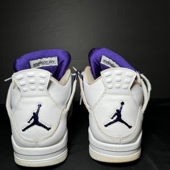 Size 11 - Nike Air Jordan 4 Retro Purple Metallic Men's Shoes - Picture 8 of 11